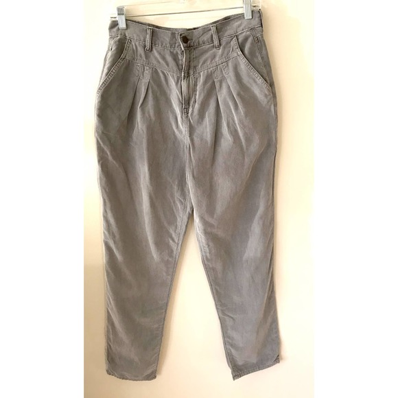 American Eagle Outfitters Pants - American Eagle High Rise Mom Corduroy Grey Size 6